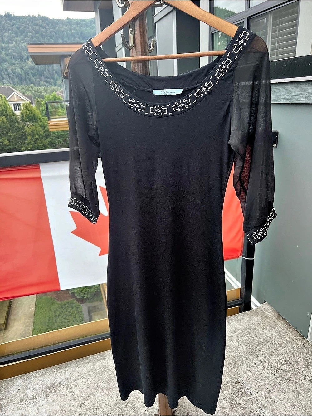Vintage Blumarine Black Crystal Embellished Dress – Made in Italy (Y2K 2000s)